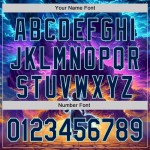 Custom Blue Navy-Ice Blue 3D Syntetyc Stormblessed Authentic Baseball Jersey