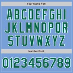 Custom Light Blue Kelly Green-White Bomber Varsity Letterman Zipper Jacket