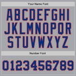 Custom Gray Royal-Orange Authentic Throwback Basketball Jersey