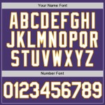 Custom Purple White-Gold Authentic Baseball Jersey