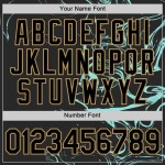 Custom Black Ice Blue-Old Gold 3D Esports Performance T-Shirt