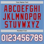 Custom Light Blue White-Red Performance T-Shirt