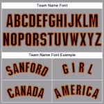 Custom Gray Black Orange-Old Gold Baseball Jersey