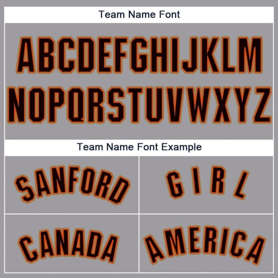 Custom Gray Black Orange-Old Gold Baseball Jersey