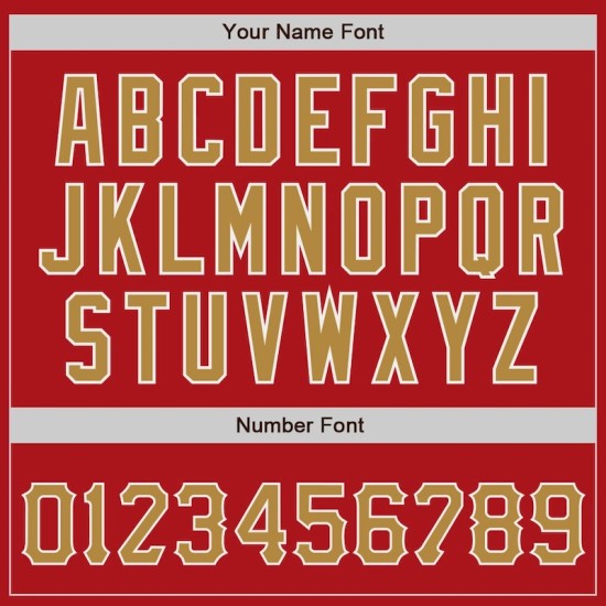 Custom Red Old Gold-White Authentic Baseball Jersey