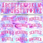 Custom Tie Dye Pink-Purple Round Neck Sublimation Basketball Suit Jersey
