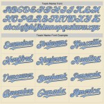 Custom Cream Light Blue-Steel Gray Mesh Authentic Throwback Baseball Jersey