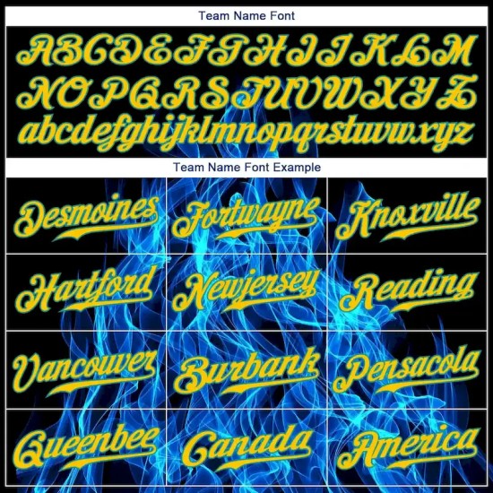 Custom Black Gold-Teal 3D Pattern Design Flame Authentic Baseball Jersey