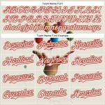 Custom Cream Red 3D Marcel Caram Allegory With Hand Authentic Baseball Jersey