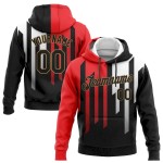 Custom Stitched Red Black Old Gold-White 3D Pattern Design Sports Pullover Sweatshirt Hoodie Custom Stitched Red Black Old Gold-White 3D Pattern Design Sports Pullover Sweatshirt Hoodie
